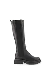 Dune London Black Tempas Chelsea High Leg Boots - Image 2 of 5