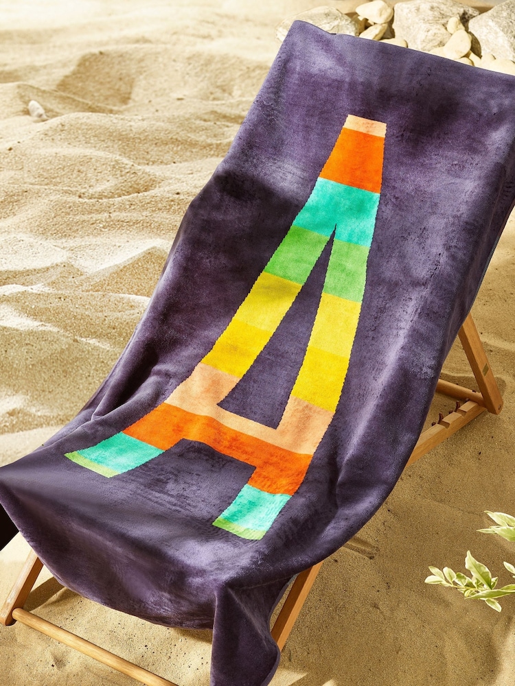 Blue Alphabet Beach Towel - Image 1 of 3