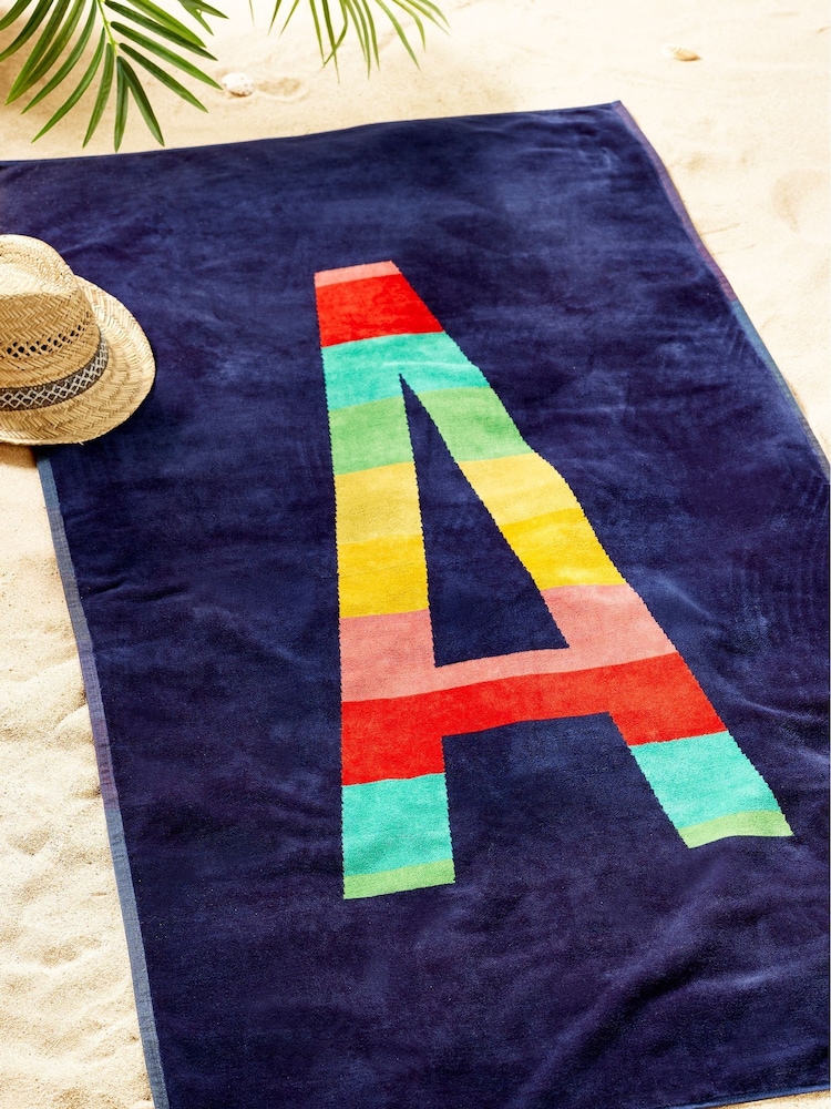 Blue Alphabet Beach Towel - Image 2 of 3