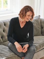 Pure Collection Cashmere V-Neck Sweater - Image 1 of 4