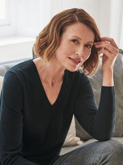 Pure Collection Cashmere V-Neck Sweater - Image 3 of 4