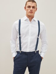 Mornarsko modra polka dot - Slim Braces - Slika 1 iz 4