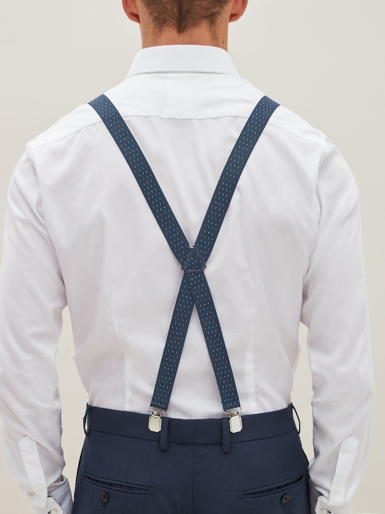 Mornarsko modra polka dot - Slim Braces - Slika 2 iz 4
