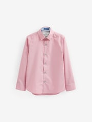 Pink Long Sleeve Smart Trimmed Shirt (3-16yrs) - Image 1 of 2