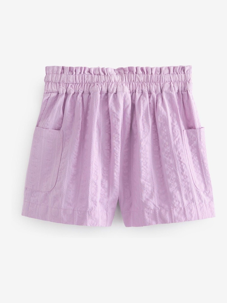 Purple Textured Shorts (3-16yrs) - Image 4 of 4