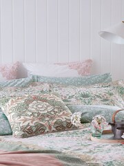 Morris & Co Cochineal Pink Strawberry Thief / Severn 100% Cotton Square Pillowcase - Image 2 of 4