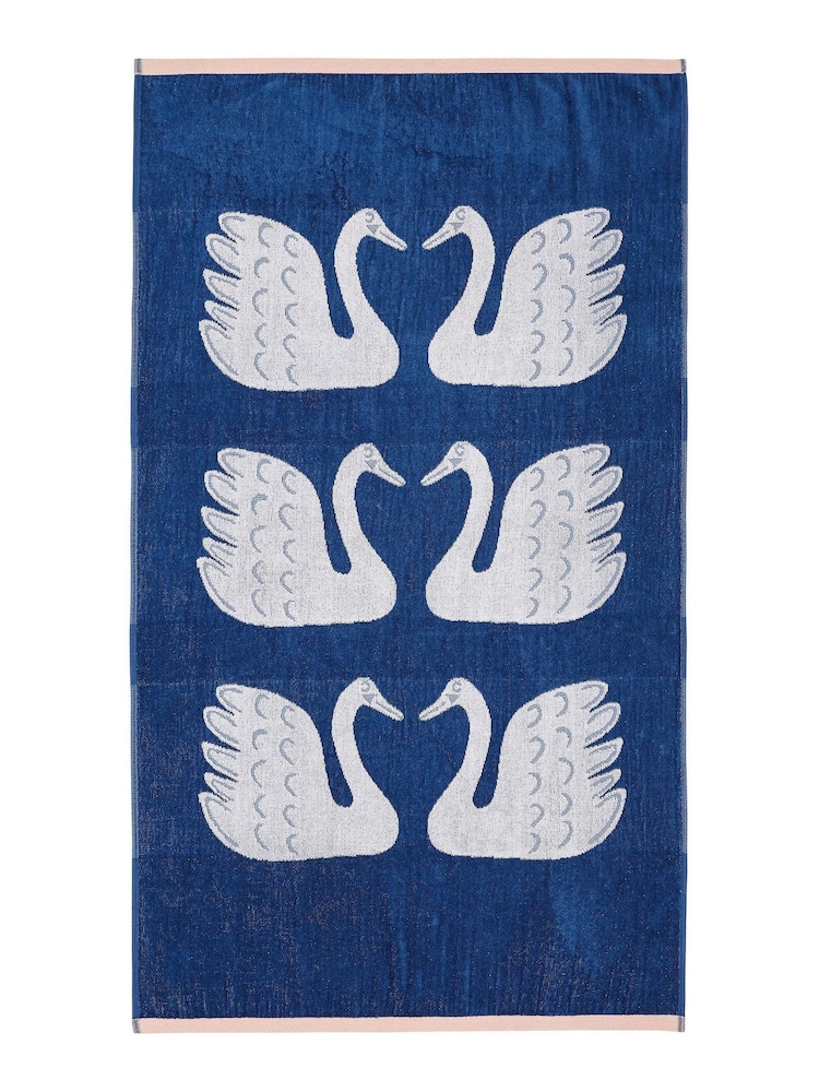 Scion Blue Swim Swam Swan Towel - Image 1 of 3
