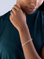 Beaverbrooks Sterling Silver Cubic Zirconia Split Bangle - Image 2 of 4