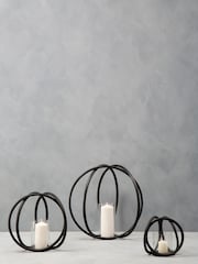 Fifty Five South Matt Black Candle Holder - Image 1 of 4