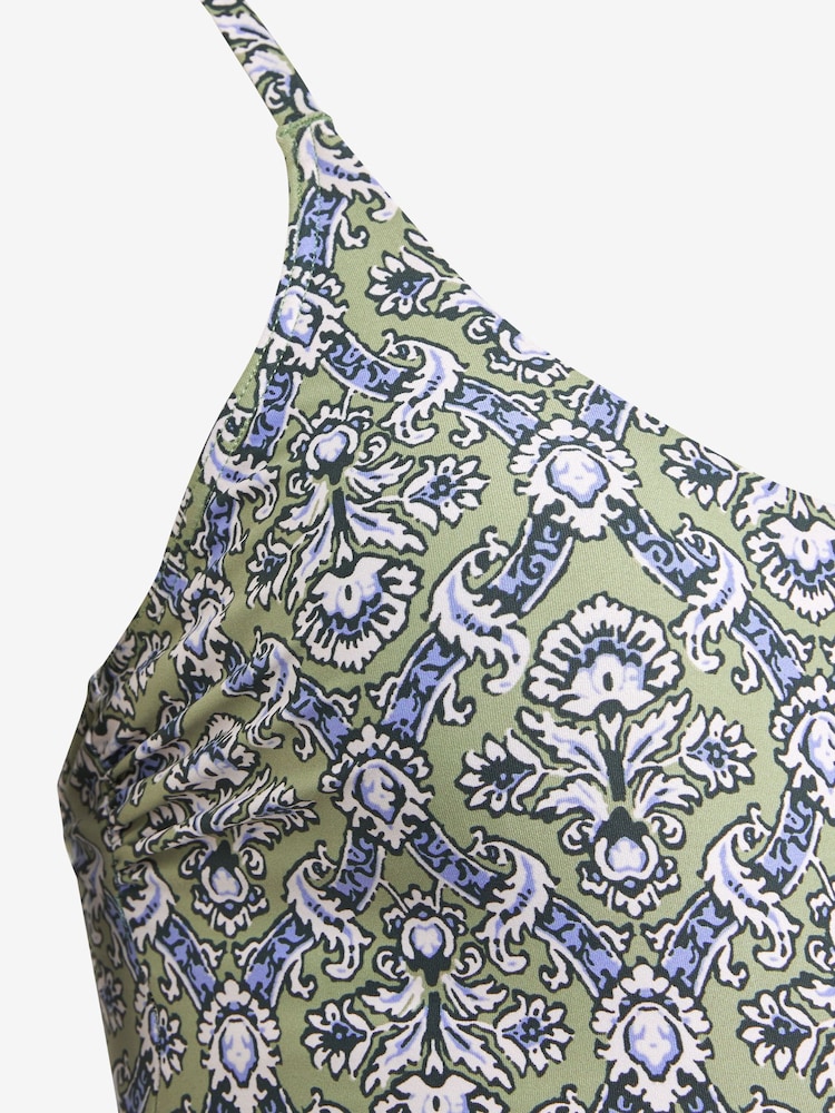 Green Woodblock Maternity Scoop Swimsuit - Image 3 of 3