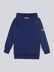 Pineapple Blue Longline Logo Hoodie - Image 5 of 5