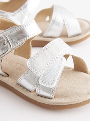 Silber - Ledersandalen - Bild 5 von 5