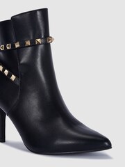 Novo Black Wide Fit Wide Fit Diego Stud Detail Point Stiletto Heel Ankle Boots - Image 3 of 4