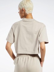 Reebok Yellow Classics Leopard 100% Cotton T-Shirt - Image 2 of 4