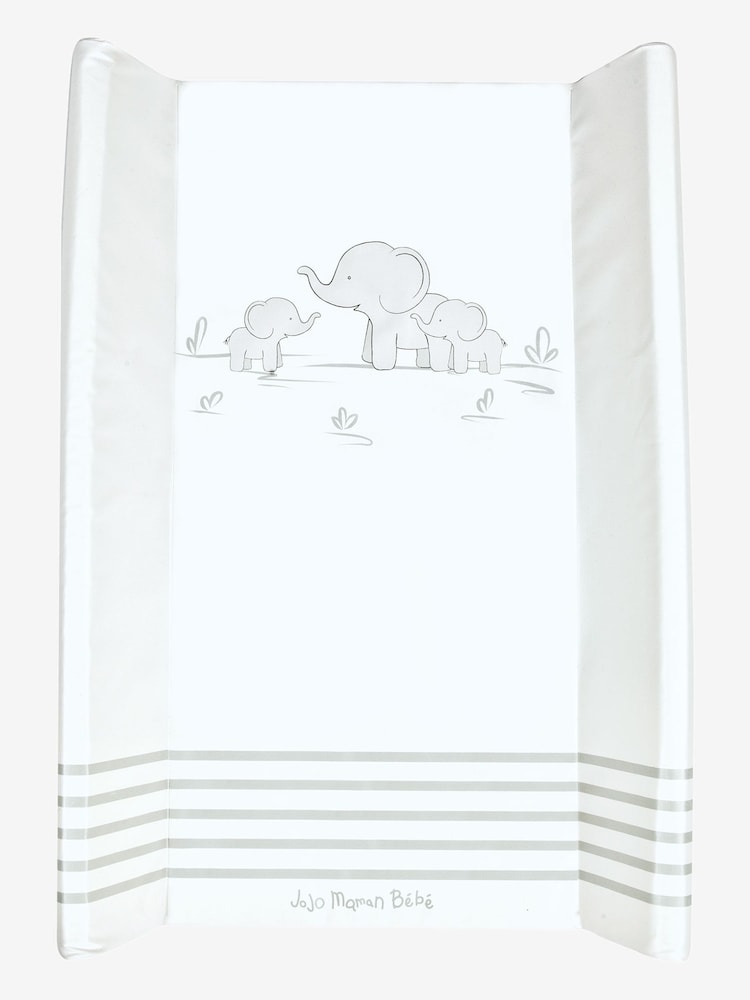 JoJo Maman Bébé Grey Elephant Side Support Baby Changing Mat - Image 1 of 3