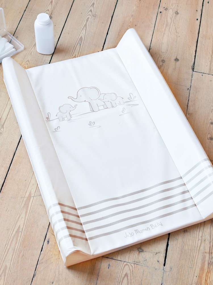 JoJo Maman Bébé Grey Elephant Side Support Baby Changing Mat - Image 2 of 3