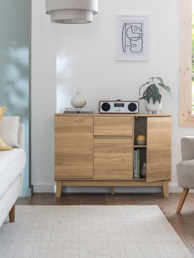 Light Erin Oak Effect Space Saving Large Sideboard - Image 2 of 8 Light Erin Oak Effect Space Saving Large Sideboard - Image 2 of 8