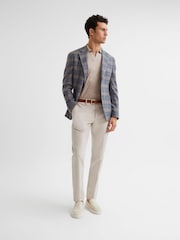 Reiss Tan Albany Leather Crocodile Print Belt - Image 3 of 7