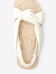 White Leather Knotted Sandals - Image 3 of 5