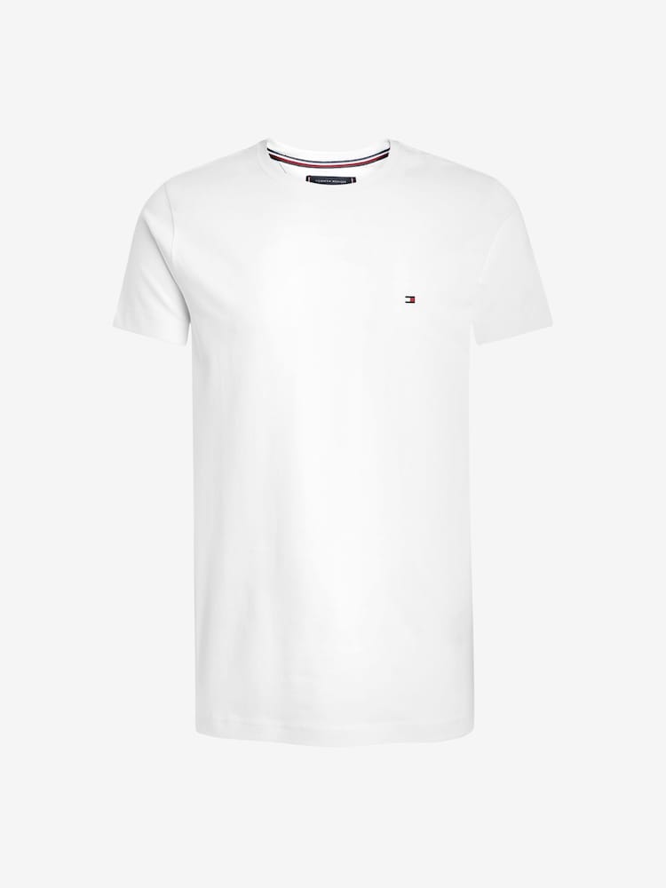 Белый, кремовый - Tommy Hilfiger Slim Fit Core Stretch Crew Neck T-Shirt - Image 3 of 3