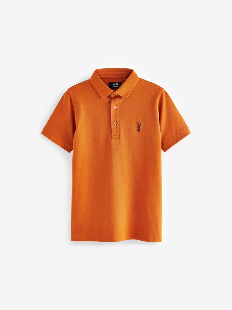 Burnt Orange Short Sleeve Polo Shirt (3-16yrs) - Image 1 of 2