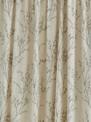 Laura Ashley Natural Pussy Willow Lined 100% Cotton Eyelet Curtains - Image 3 of 3