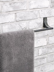 Lloyd Pascal Black Sparkle Matt Black Towel Rail - Image 2 of 4