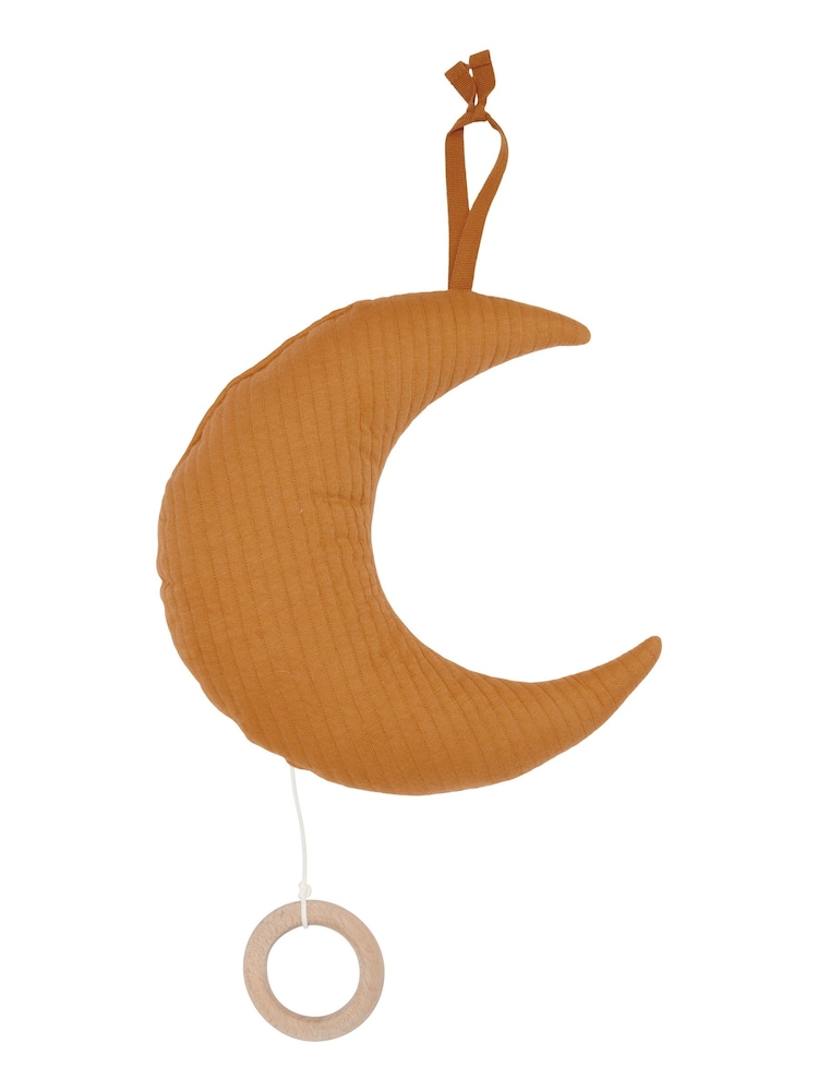 Little Dutch Yellow Moon-Shaped Pure Ochre Spice Music Box - Image 2 of 2