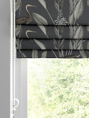 Graham & Brown Midnight Grey Glasshouse Made to Measure Roman 100% Cotton Blind - Image 2 of 6