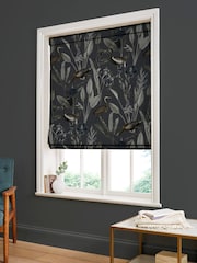 Graham & Brown Midnight Grey Glasshouse Made to Measure Roman 100% Cotton Blind - Image 5 of 6
