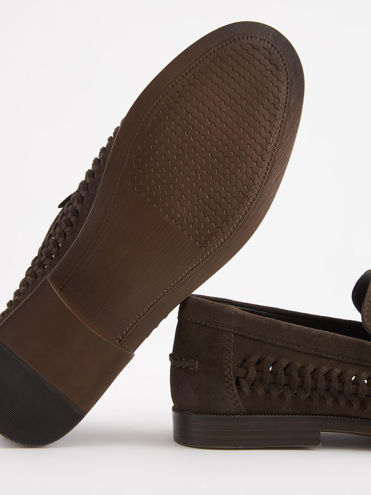 Braun - Lederloafer mit Flechtdesign - Bild 6 von 6 Braun - Lederloafer mit Flechtdesign - Bild 6 von 6