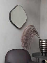 Libra Interiors Dark Brown Small Organic Curved Mirror - Image 1 of 4