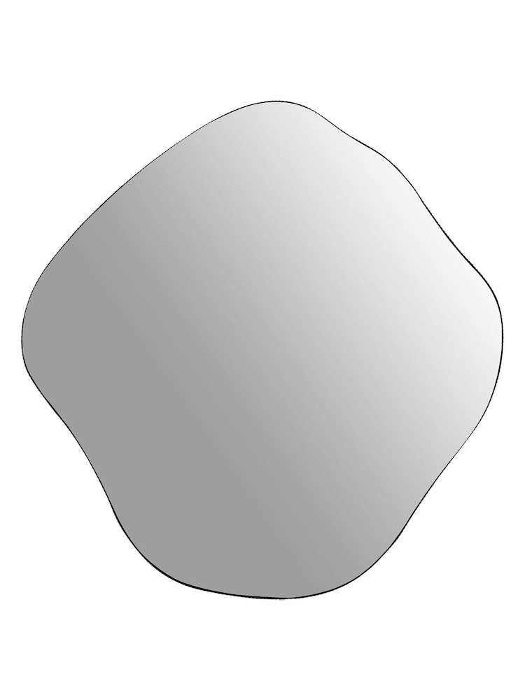 Libra Interiors Dark Brown Small Organic Curved Mirror - Image 2 of 4