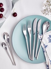 Robert Welch Silver 56 Piece Bud Design Cutlery - Image 1 of 3