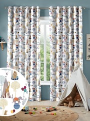 Sara Miller White Circus Made To Measure 100% Cotton Curtains - Image 1 of 6