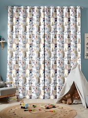 Sara Miller White Circus Made To Measure 100% Cotton Curtains - Image 2 of 6