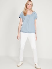 M&co Gypsy Top mit Lochstickerei, Blau - Bild 3 von 6