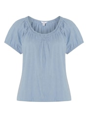 M&co Gypsy Top mit Lochstickerei, Blau - Bild 6 von 6