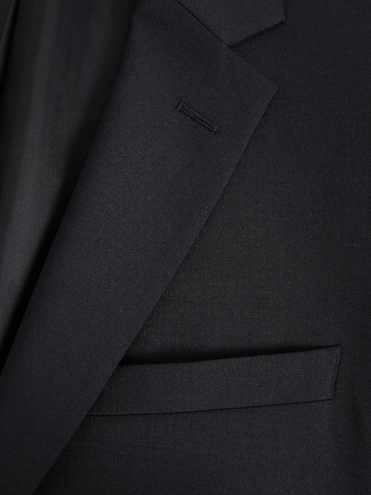 Reiss Black Pray Slim Fit Single Breasted Wool Blazer - Image 8 of 8 Reiss Black Pray Slim Fit Single Breasted Wool Blazer - Image 8 of 8