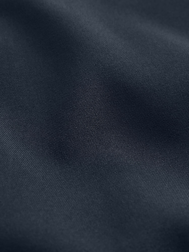 Navy Blue Slim Machine Washable Plain Front Smart Trousers - Image 7 of 7