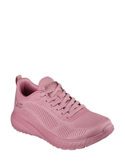Skechers Pink Wide Fit Womens Bobs Squad Chaos Face Off Trainers - Image 2 of 4