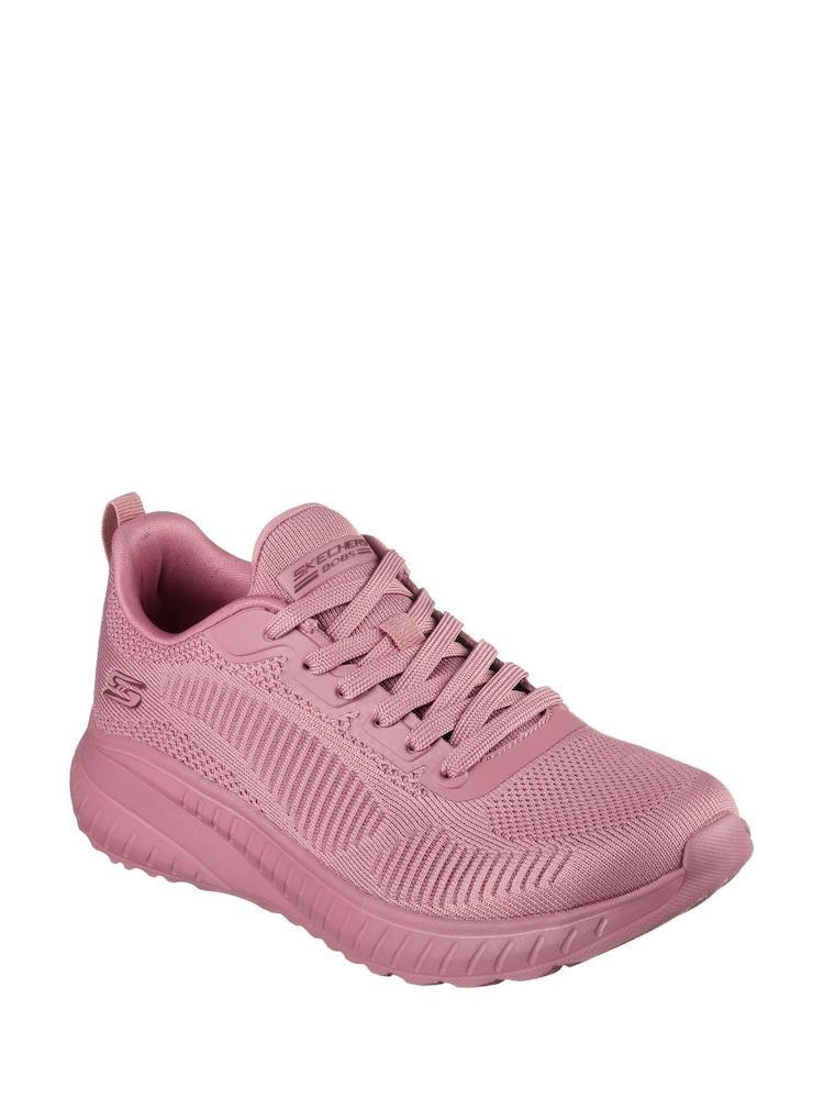 Skechers Pink Wide Fit Womens Bobs Squad Chaos Face Off Trainers - Image 2 of 4