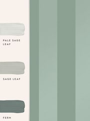 Laura Ashley Jade Green Lille Pearlescent Stripe 10M Wallpaper - Image 4 of 4