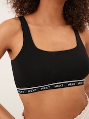 Black/Cream/Praline Nude Cotton Ultimate Comfort Crop Tops 3 Pack - Image 5 of 10