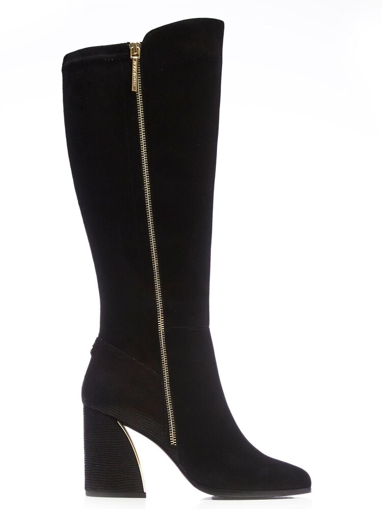 Moda In Pelle Tigerlily Long Boots With Block Heel And Side Zip - Image 1 of 4 Moda In Pelle Tigerlily Long Boots With Block Heel And Side Zip - Image 1 of 4
