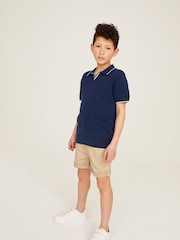 Mornarica - Pletena polo majica Baker by Ted Baker - Slika 2 iz 7