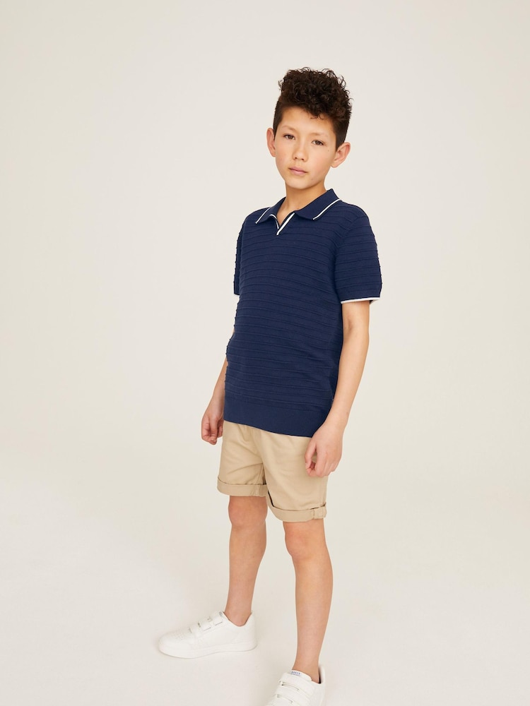 Mornarica - Pletena polo majica Baker by Ted Baker - Slika 2 iz 7