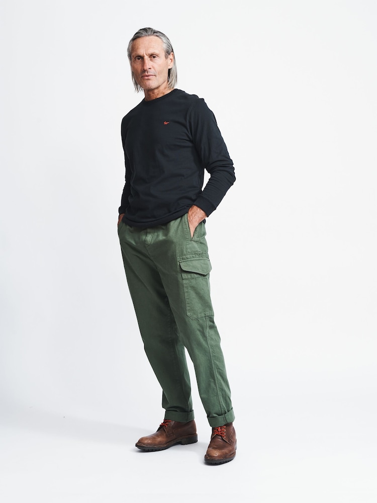 Черный - Aubin Buttermere Cotton Long Sleeve T-Shirt - Image 2 of 4