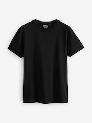 Black/ Slate/ Grey Marl/ White/ Navy/ Blue Regular Fit Essential Cotton T-Shirts 6 Pack - Image 10 of 14