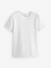 Black/ Slate/ Grey Marl/ White/ Navy/ Blue Regular Fit Essential Cotton T-Shirts 6 Pack - Image 12 of 14